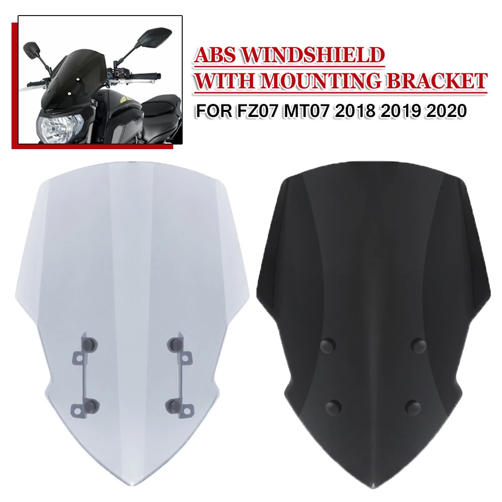 

Windshield For Yamaha MT07 FZ07 MT-07 FZ-07 2018 2019 2020 Motorcycle Headlight Fairing Double Bubble ABS Wind Screen Deflectors