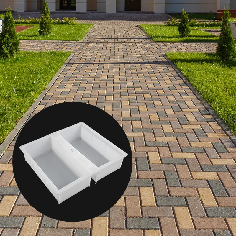 

DIY Brick Stone Pavement Path Maker Mold Cement Brick Garden Decor