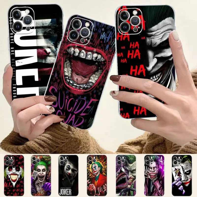 

Face Smile-J-JokerS Phone Case For iPhone 8 7 6 6S Plus X SE 2020 XR XS 14 11 12 13 Mini Pro Max Mobile Case