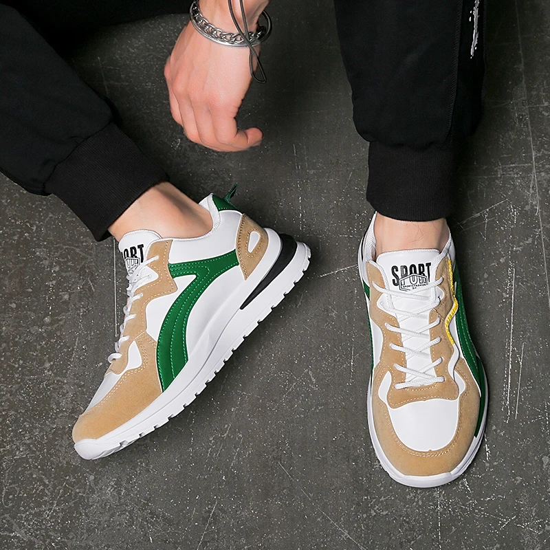 Outdoor Trend Running Sneakers for Men Comfort Hard-wearing Tenis Masculino Anti-skid Lace-up Jogging Shoes Fashion All-match