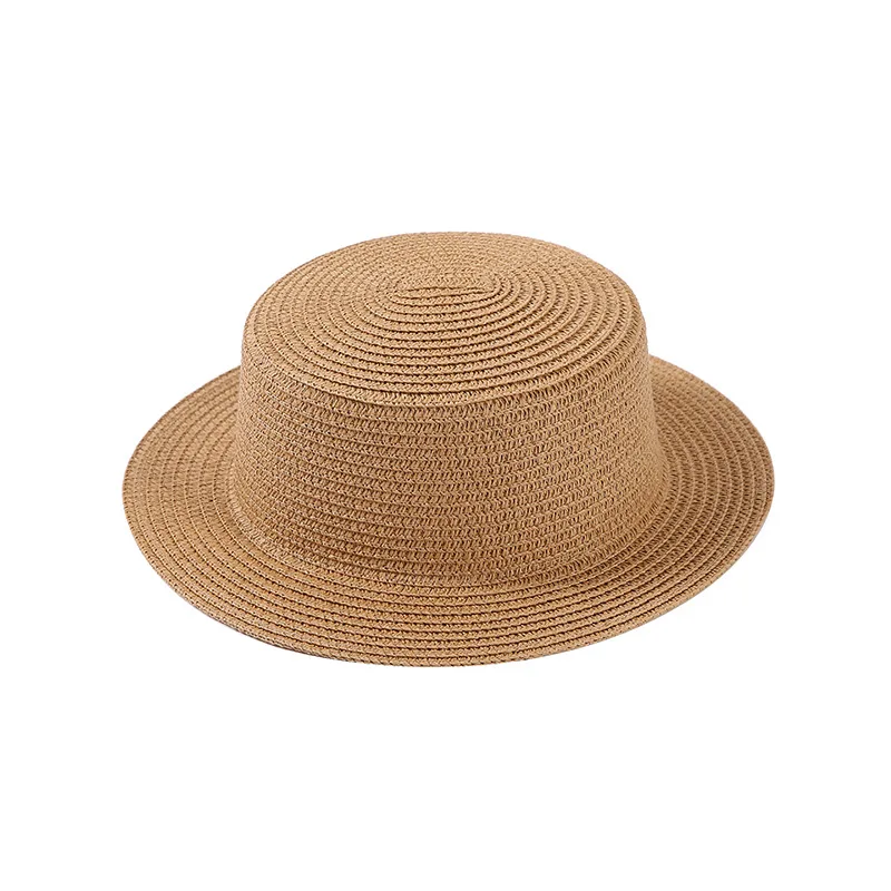 

18 Colors Women Girls Wide Brim Straw Panama Roll Up Hat Fedora Beach Sun Cap UPF50+