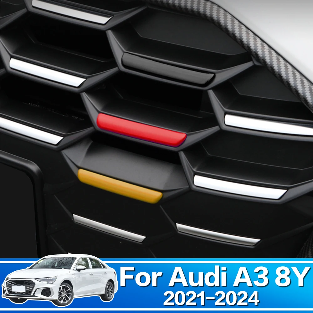 

6 шт., решетки передней решетки радиатора для Audi A3 8Y 2021 2022 2023 2024
