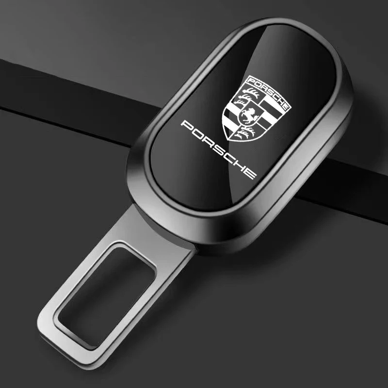 

Alloy Engraving Car Seat Belt Clip Extender Safety Seatbelt Lock Buckle Plug For Porsche Boxster Cayman Cayenne Panamera Macan
