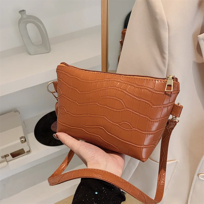 

Popular Crocodile Pattern Women's Bag New Fashion PU Leather Shoulder Bag Trend Versatile Crossbody Bags for Women 2022 Luxury