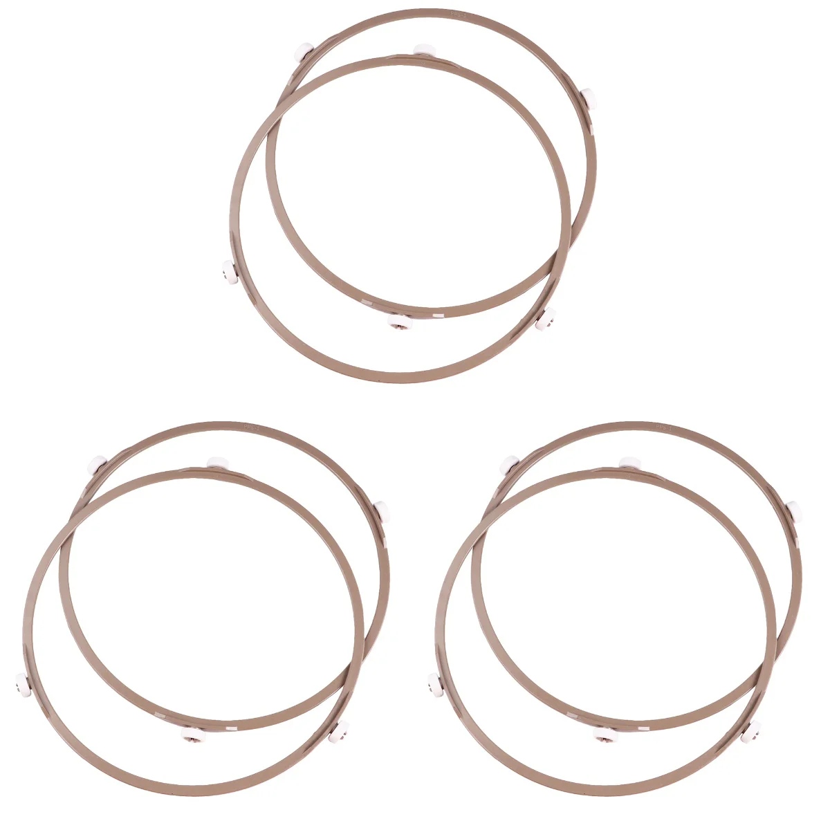 

6 pcs Microwave Plate Support Plastic Turntable Holder Turntable Wheel Ring