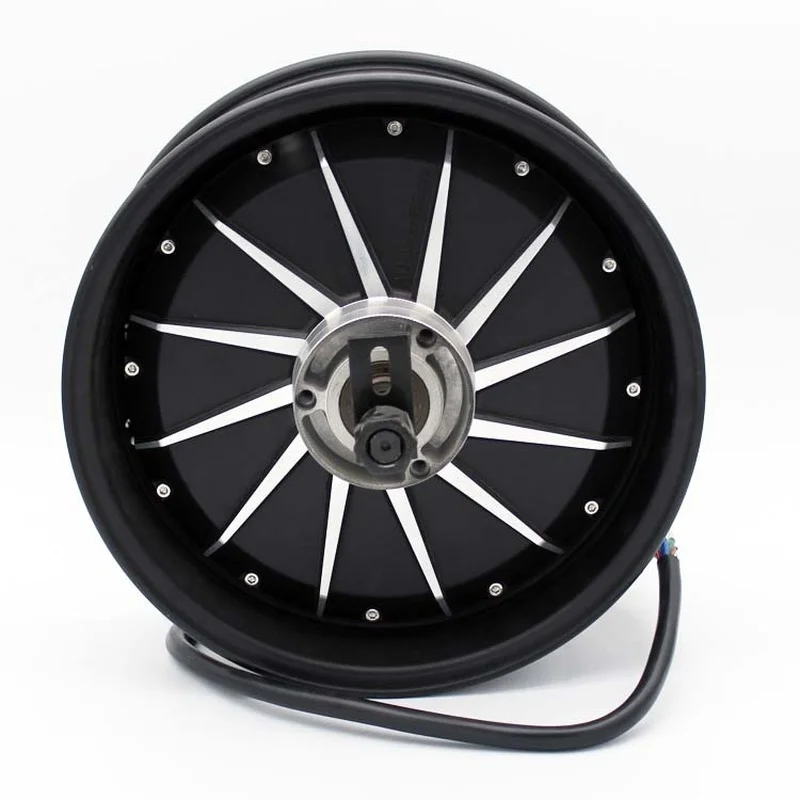 

The motor is 12 inch 1500W DC waterproof brushless wheel motor suitable for electric motorcycle scooterCD