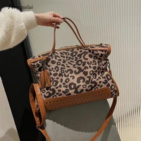 2022 spring european and american leopard print womens bags large capacity womens handbags fashion shoulder bags