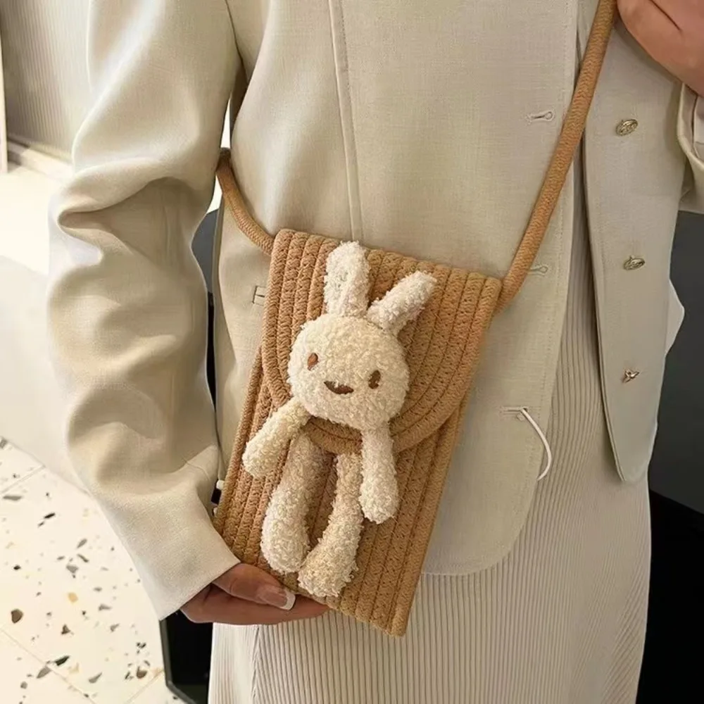 

Mini Mobile Phone Bag Cute All-match Knitted Coin Purse Multifunctional Cartoon Handbag Student