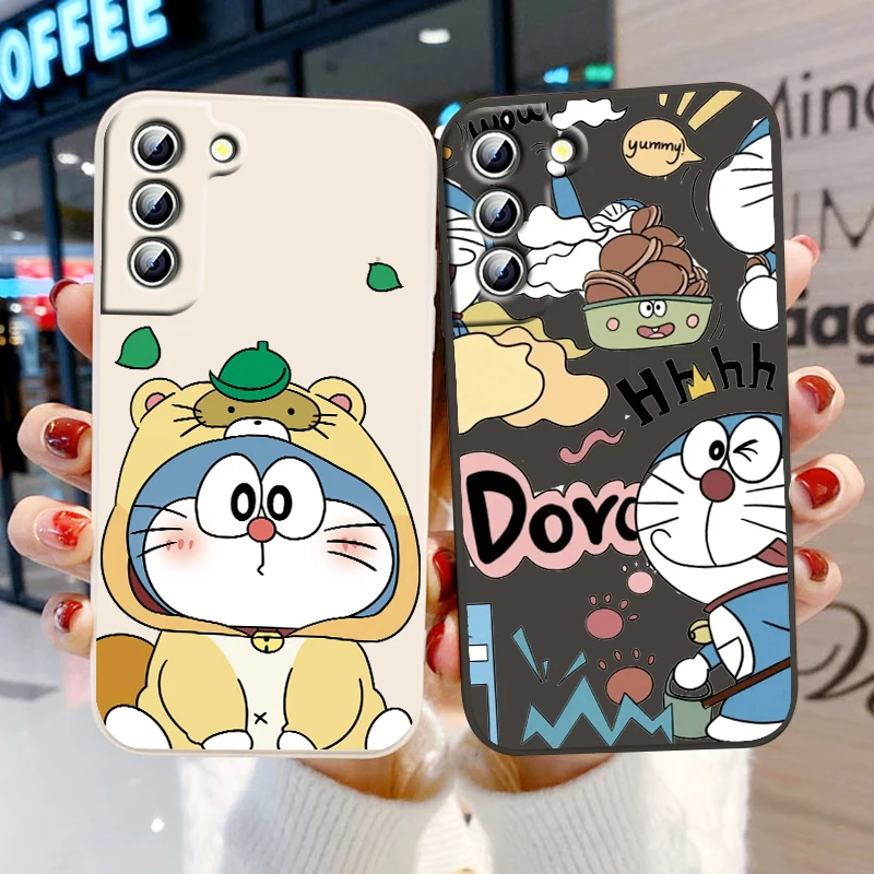 

Doraemon Anime Cartoon Art Phone Case For Samsung Galaxy S22 S21 S20 Pro FE S10 Note 20 10 Plus Lite Ultra Liquid Rope Cover