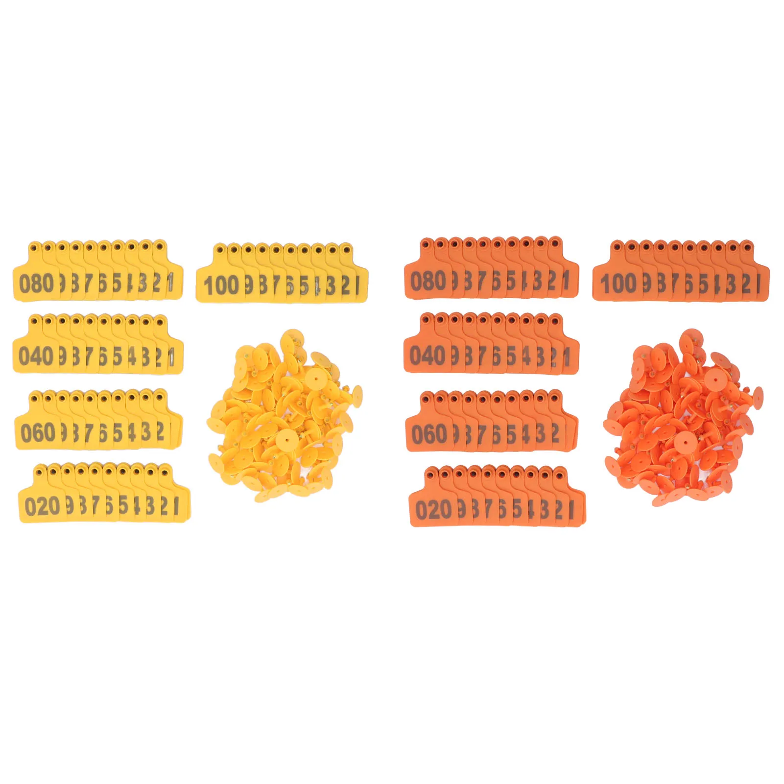 Пластиковые Ушные Бирки Для Животных Толстые Цифры 01-100 Идентификационные