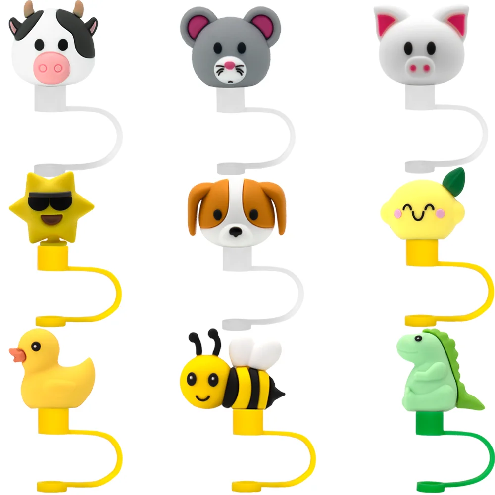 1 шт. соломенный топпер для милых собак 3D аксессуары чашек на 30 и 40 унций