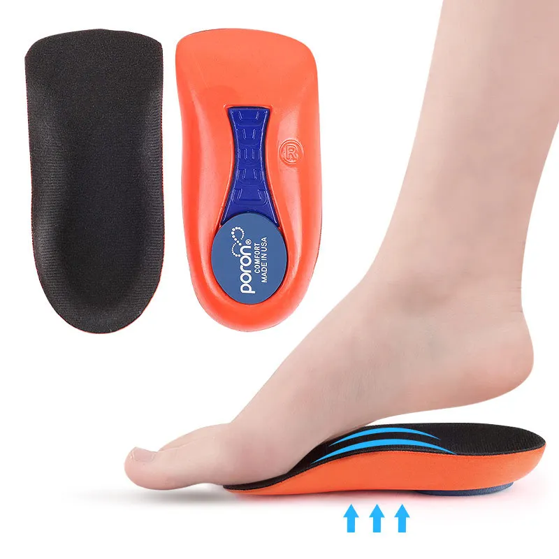 

Arch Support Orthopedic Heel Pad Sneakers Shoe Insert Plantar Fascitis Half Insoles for Feet Shock Absorption Elasticity Running