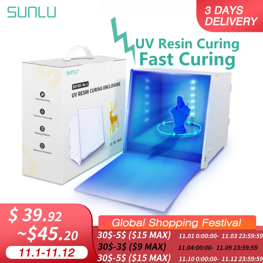 SUNLU UV Resin Curing Machine Fast For LCD DLP SLA...