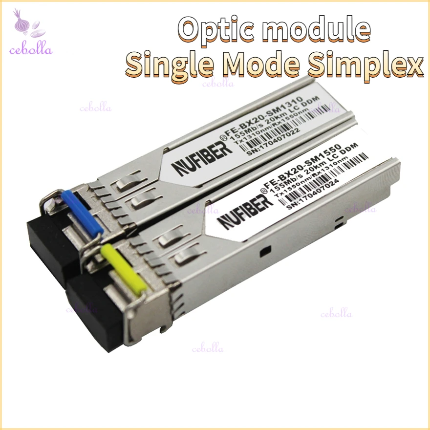 

1.25G Mini Gbic Simplex Single Mode SFP Module Fiber Optic module 3/20KM LC Compatible Cisco/Mikrotik Switch GLC-LH-SM