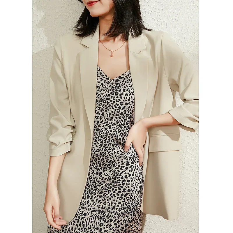 Женский весенне-летний новый элегантный свободный крой для похудения