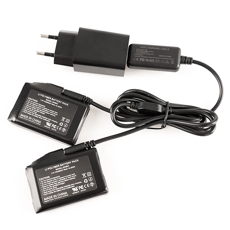 Rechargeable Battery Charger With Batteries For Heated Gloves Heated Socks Heating Jacket Usb Charger 7.4V,2200Mah Battery