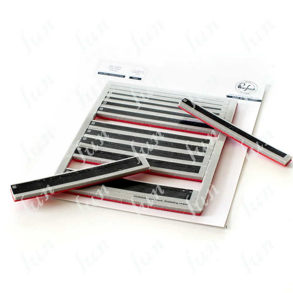 

Arrival 2022 New Gradiating Stripes Clear Silicone Stamps Stickers DIY Scrapbooking Photo Paper Craft Background Decor Stencils