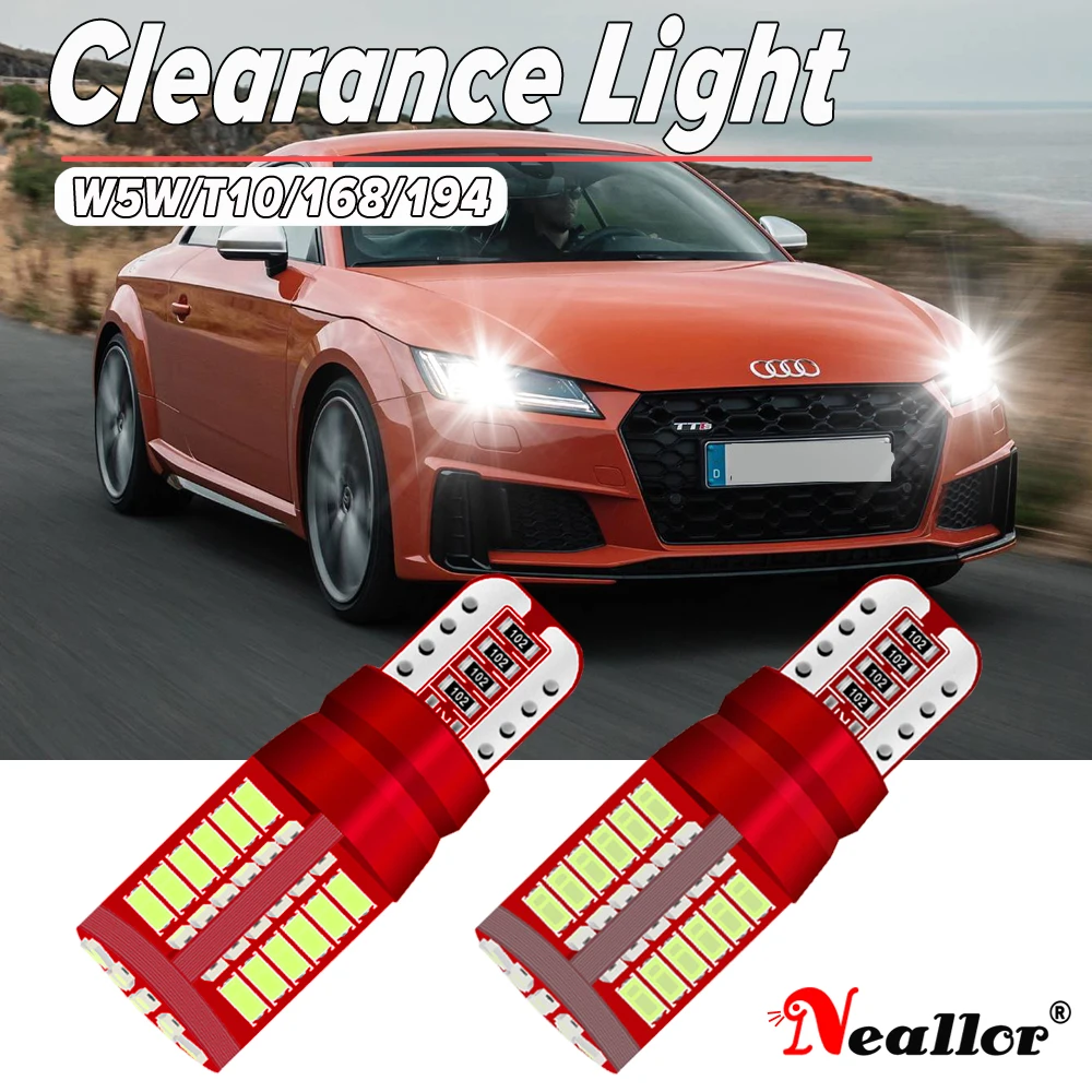 

A Pack T10 W5W 4014 LED Canbus High Power Car Clearance Wedge Side Light Interior Dome Reading Lamps 12V 6000K No error White