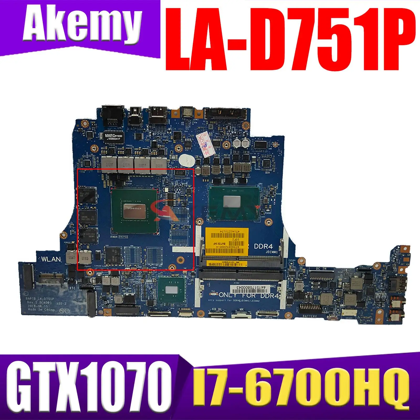 

Exchange!Mainboard CN-0X78C1 0X78C1 X78C1 FOR DELL 5530 Laptop Motherboard i9-8950HK CPU P2000 With LA-G341P