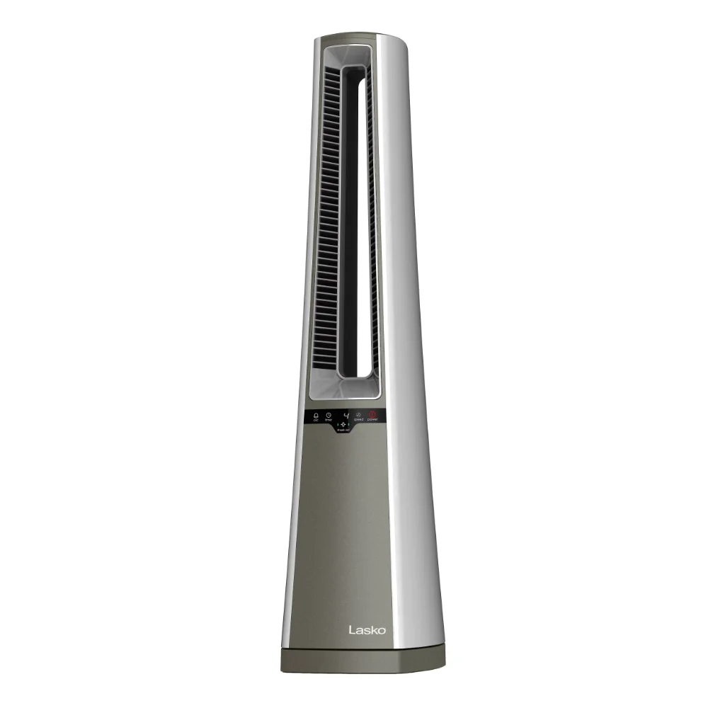 

Lasko 4-Speed Oscillating Bladeless Tower Floor Fan with Remote Control, AC615, Gray 11.80 X 8.70 X 36.10 Inches