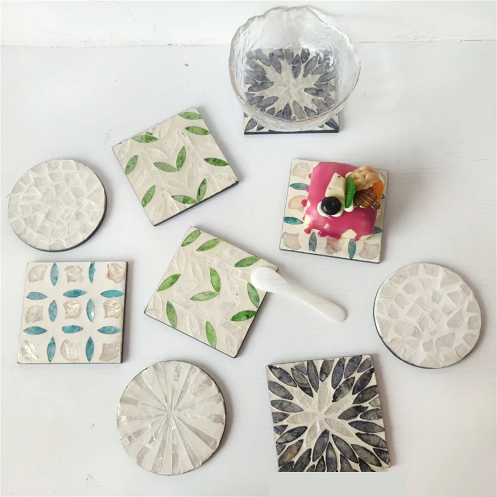 

With Grooves Decorative Bowl Pad Convenient Cup Shell Coaster Saving Space Kitchen Gadgets Safe Healthy Pollution-free