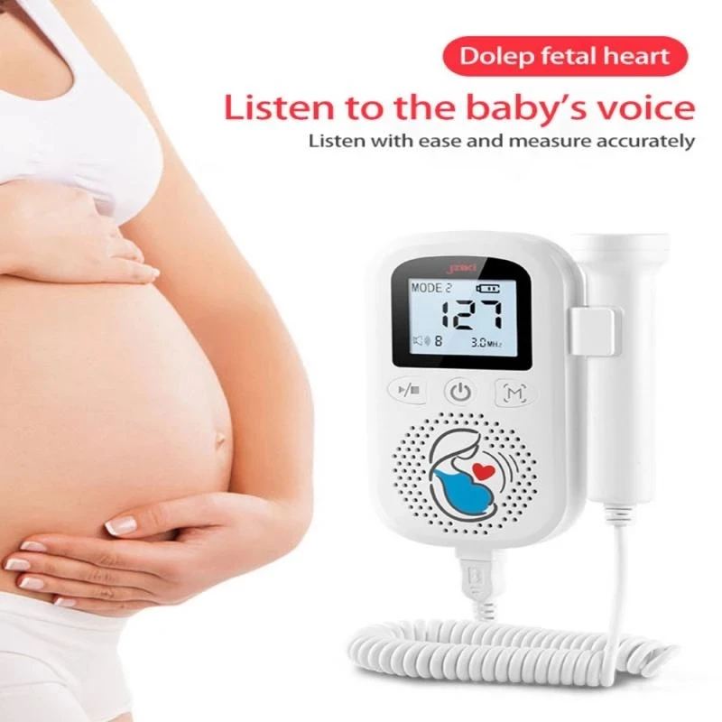 

3MHz Baby Heart Rate Monitor Pregnant Women Fetal Heart Rate Meter Household Baby Fetal Doppler Heartbeat Detector No Radiation