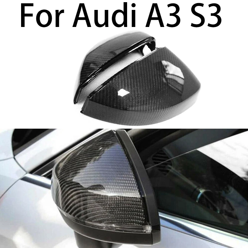 

For Audi A3 Standard Sline S3 RS3 8V 2014-2020 Real Carbon Fiber Rearview Rear view mirror Covers Caps Coupe exterior parts
