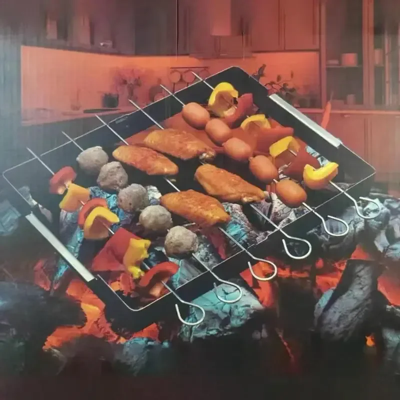 Решетка-гриль для кемпинга из нержавеющей стали сетчатые подставки квадратная