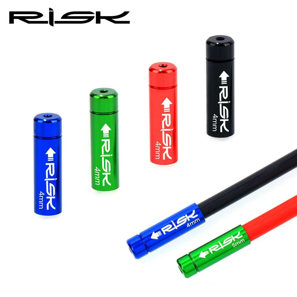 

10pcs Bike Bicycle Aluminum Alloy 4mm 5mm Derailleur Shift Brake Cable End Cap Housing Ferrules Crimps Dust Cover Wire Tip