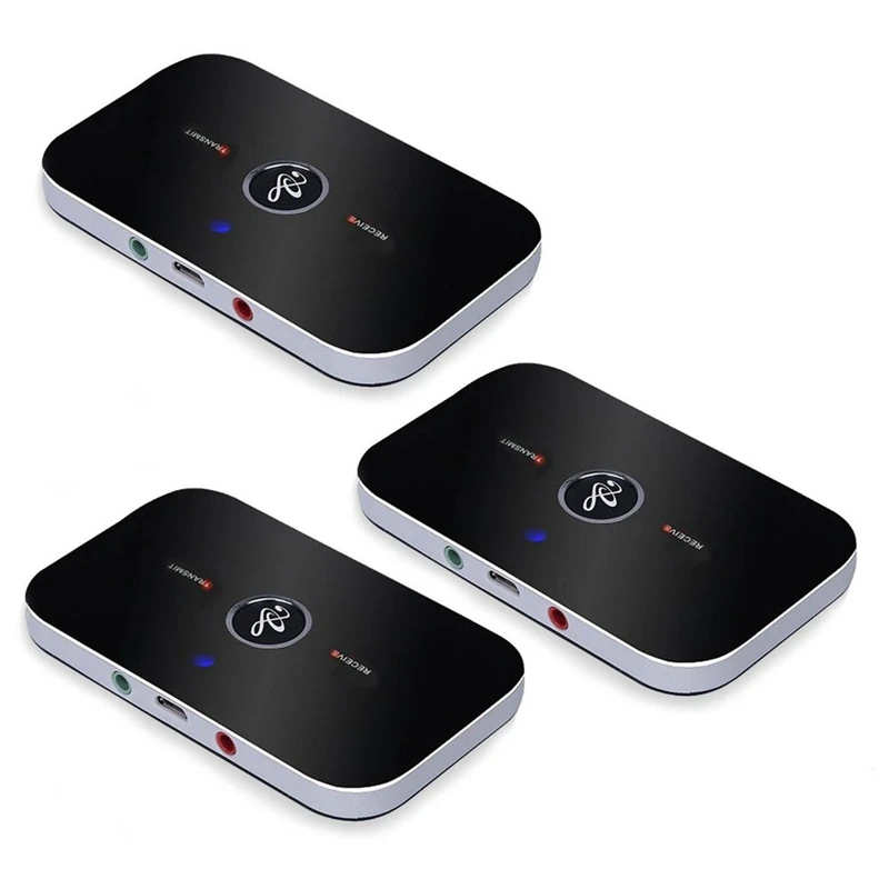 

3X Bluetooth Audio Adapter-Bluetooth 4.1 Transmitter and Receiver, 2-In-1 3.5mm Wireless Audio Adapter Car Kit for TV