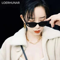 loerhunar new cats eye small frame trend sunglasses party decoration outdoor anti ultraviolet and anti radiation sunglasses