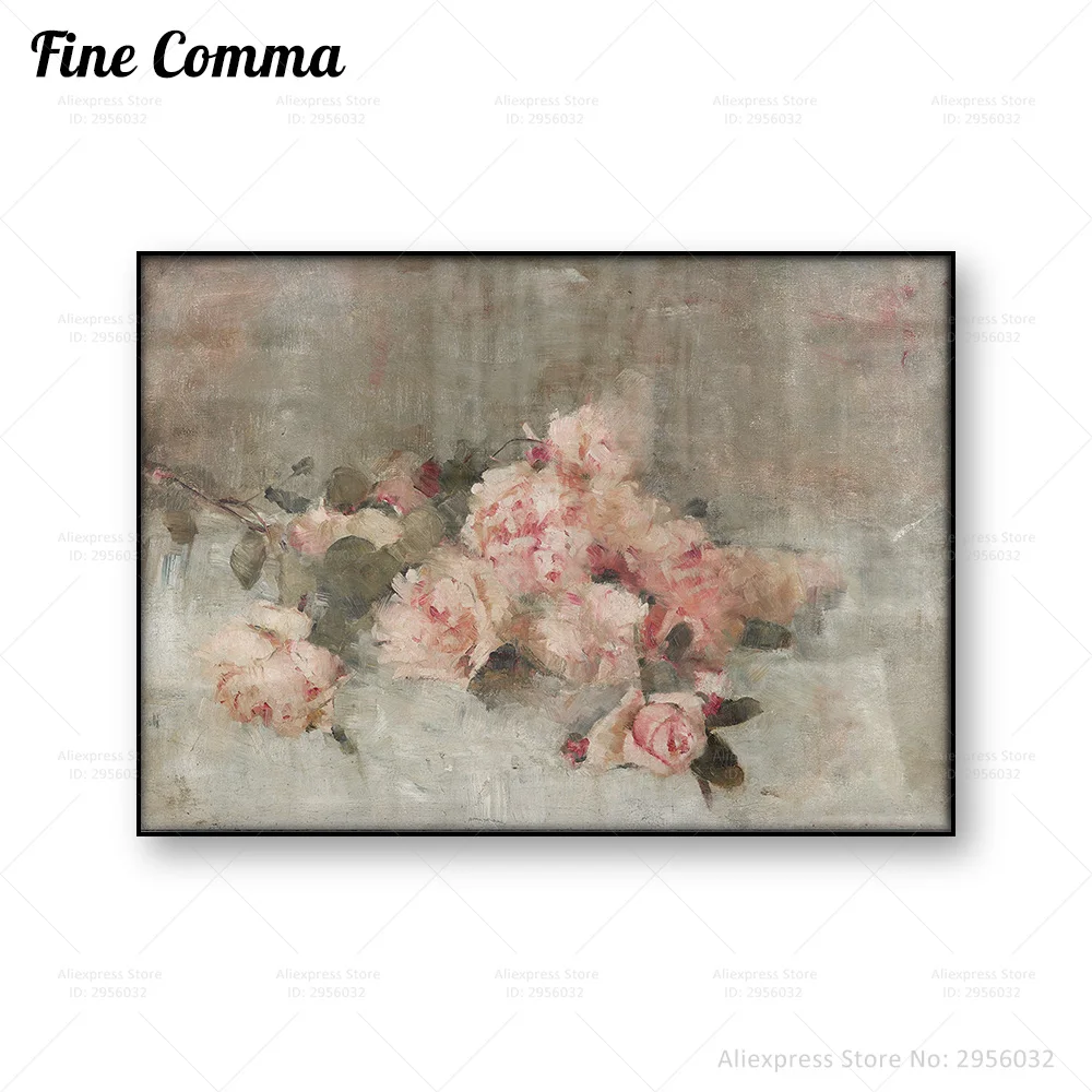 Винтажный постер с изображением роз цветов изящности джоеля Репродукция картины