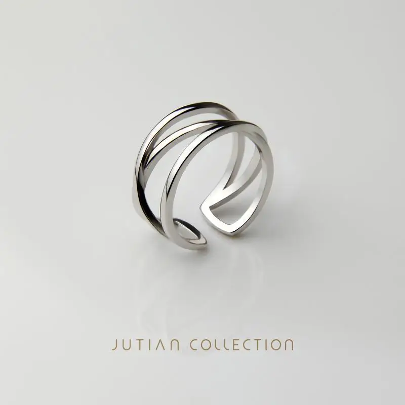 

JUTIANLINE RING INS SIMPLE OPENING ADJUSTABLE FEMALE GOLD PERSONALITY TREND RING