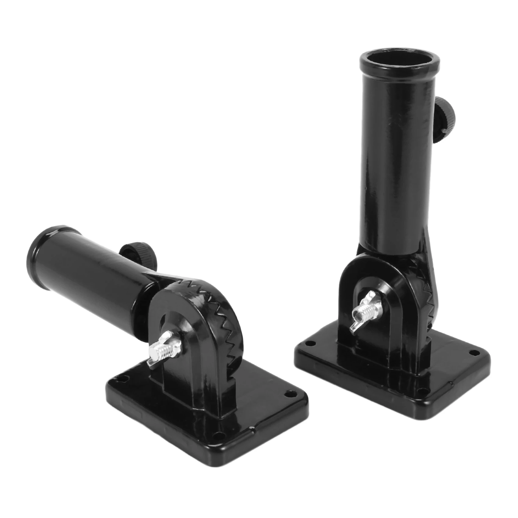 

2 in 1 Multifunctional Adjustable Flagpole Bracket Heavy Duty Aluminum All Weather Flag Holder Wind Resistant(Black)