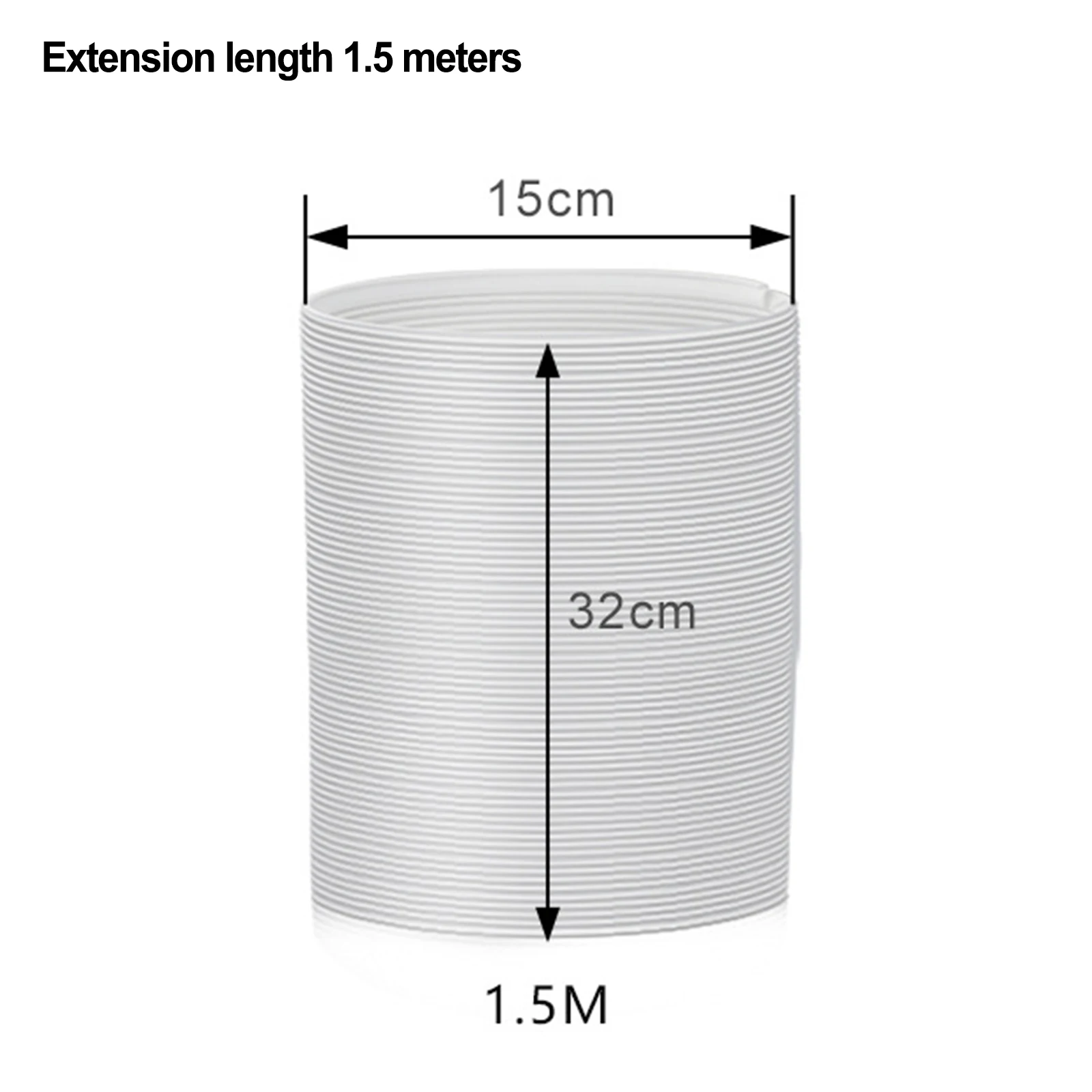 

13/15cm Flexible Air Conditioner Exhaust Pipe Duct Vent Outlet Telescopic Heat Pipe Air Conditioner Exhaust Duct Air System Vent