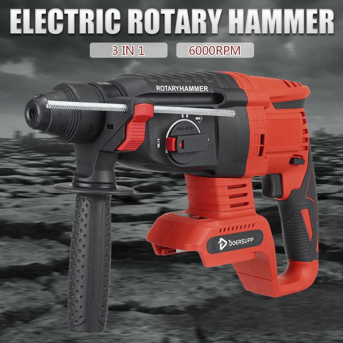 

DOERSUPP 3 in 1 7200rpm Brushless Cordless Electric Impact Drill Electric Hammer Screwdriver Cordless Impact Drill Power Tool