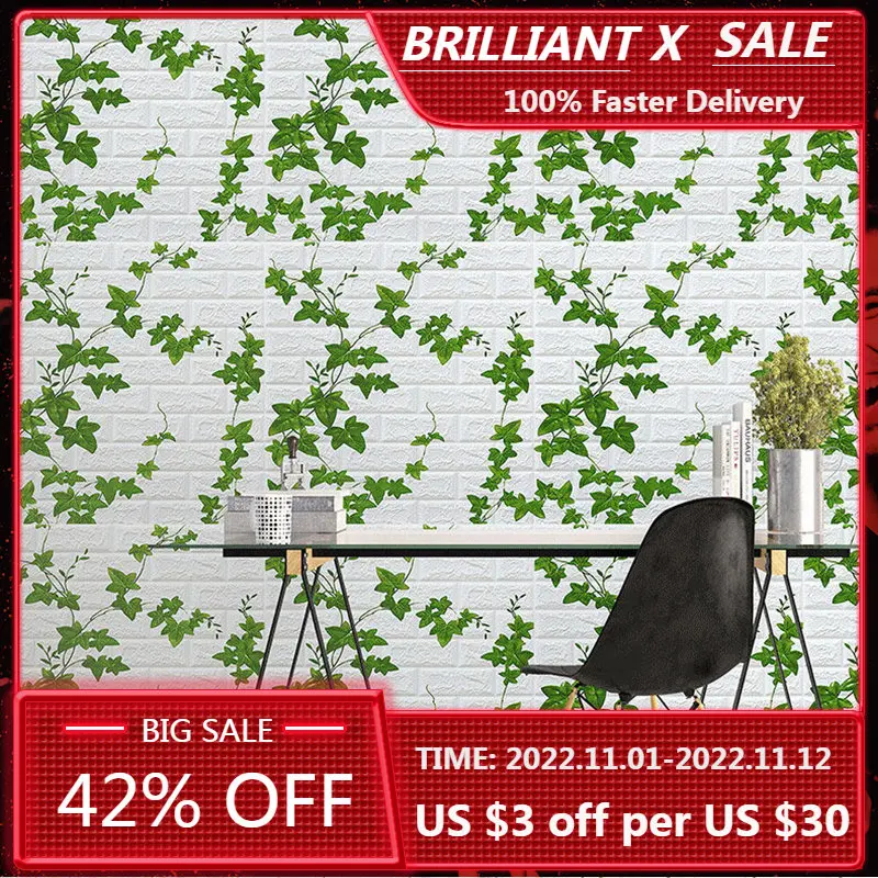 

Newly Designed Self-Adhesive Wall Stickers Bedroom Living Room Foam Wallpaper Waterproof 3D Wallpaper For Home Decoration