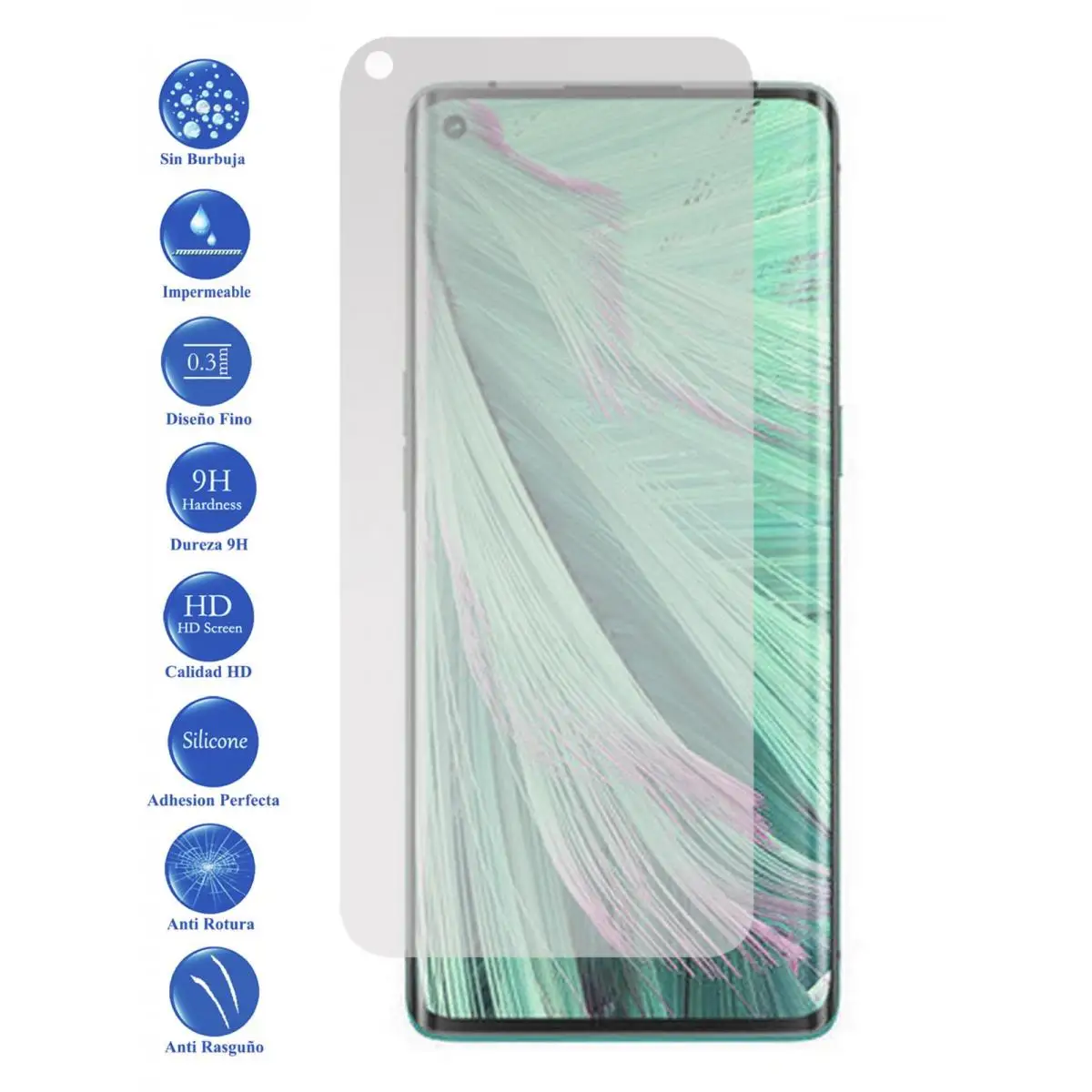 

Oppo Find X2 Neo tempered glass screen Protector 9H for movil - Todotumovil