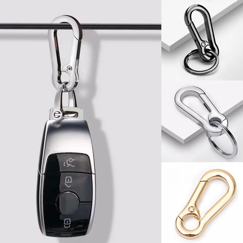 

Men Stainless Steel Gourd Buckle Keychain Waist Belt Clip Anti-lost Buckle Hanging Classic Fashion Key Ring Car Decoration Gift