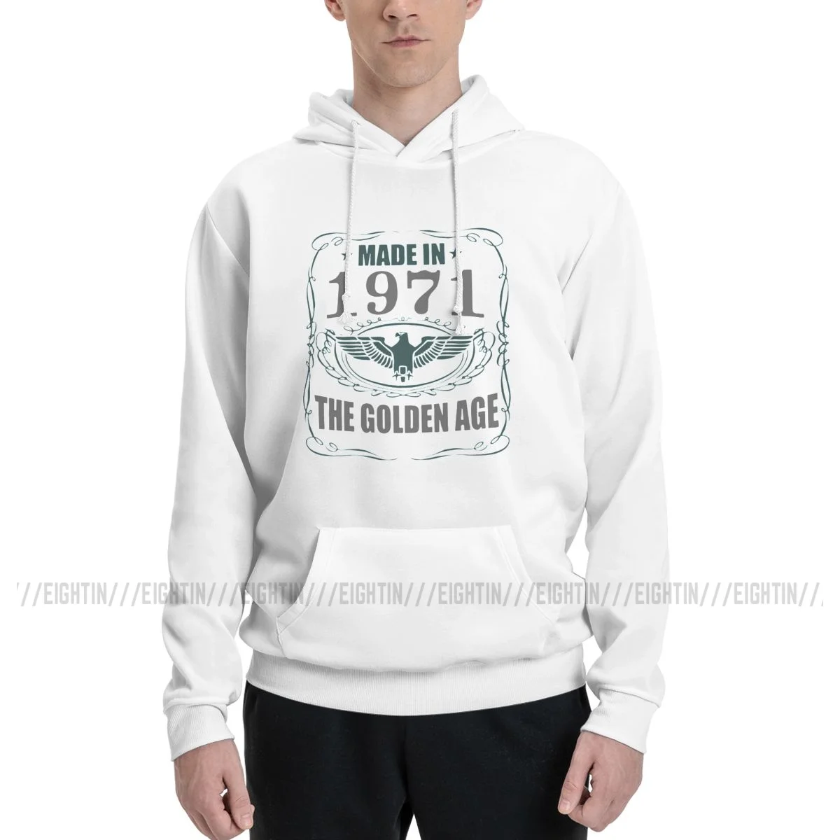 

Made In 1971 The Golden Age Men's Sweatshirt 100% Cotton Crazy Hoodies Couple Thin Fleece Sweatshirt New Hoodie Shirt