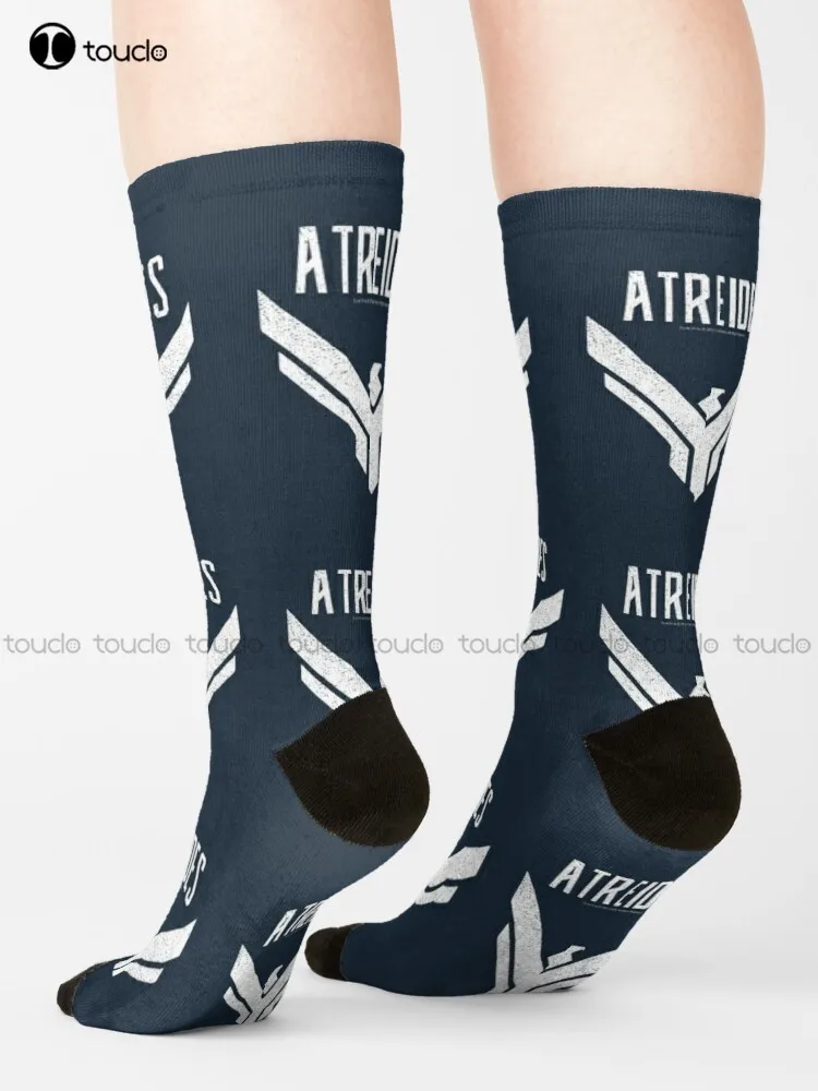 

Atreides House Distressed Art Design (White And Blue) - Dune (2021 Film) Socks Mens Funny Socks 360° Digital Print Comfortable