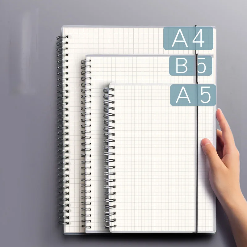 

A4 Notebook A5 A6 B5 Transparent Cover Notebook Student Eye Protection Coil Book Hand Ledger Business Meeting Student Notebook