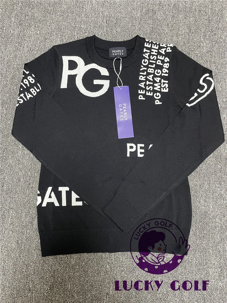 Spring and autumn new golf women's knitting ice long sleeve sweater PG golf women's fashion round neck long sleeve sweater