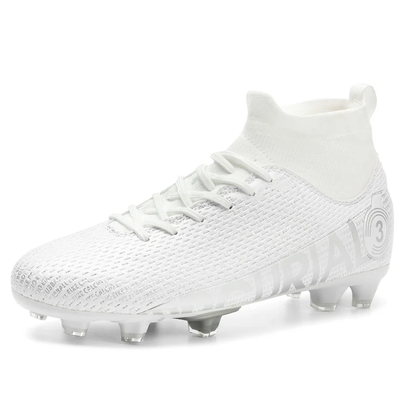 Adult Professional FG/TF Football Shoes Anti slip Football Shoes Preschool High Ankle Anti slip Nail Grass Soccer Cleat 31-48