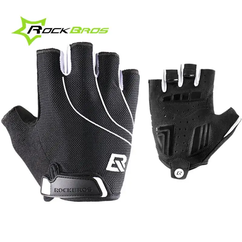 

Half gloves Rockbros wholesale Summer Gloves Sport Half Finger Gloves Breathable Absorb Sweat MTB Fish Running Bike Glove S107