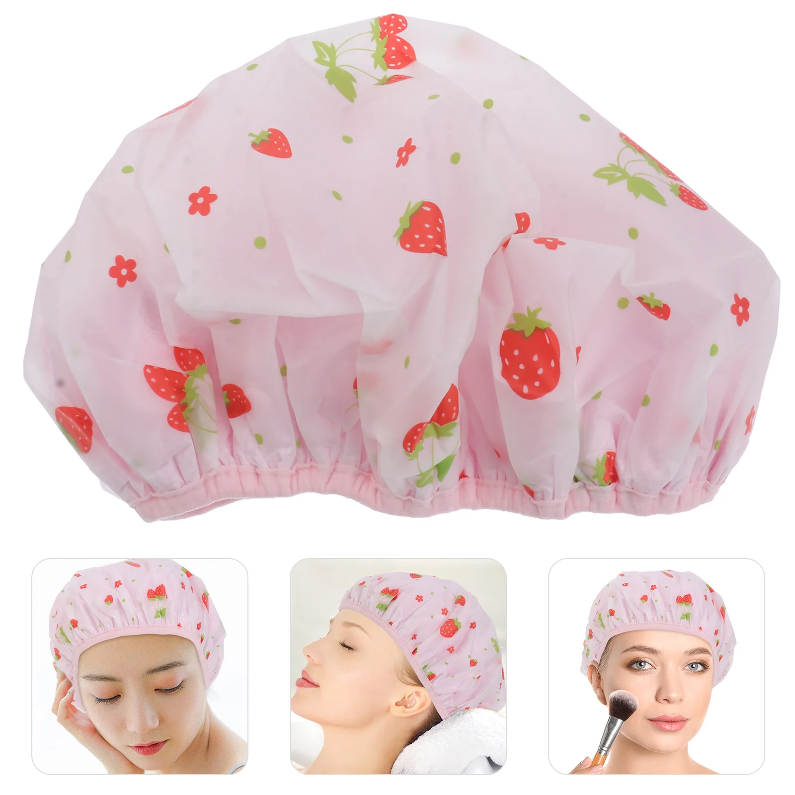 

Cap Shower Bath Bonnet Hat Bathing Hair Reusabledry Spa Cloth Makeup Turban Absorbent Waterproof Caps Hats Elasticsalon Printing
