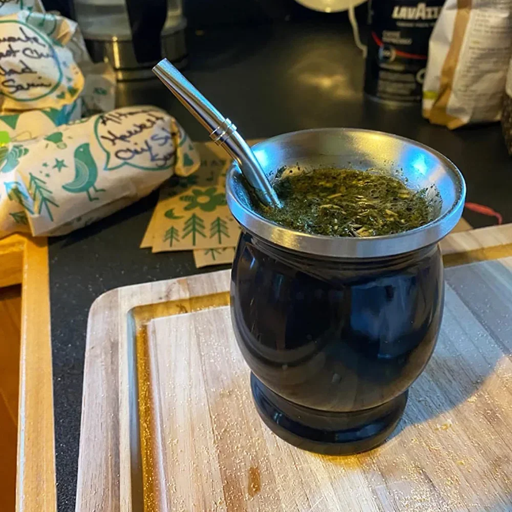 Тыква с двойными стенками Yerba Mate Cup 304 8 унций нержавеющая сталь