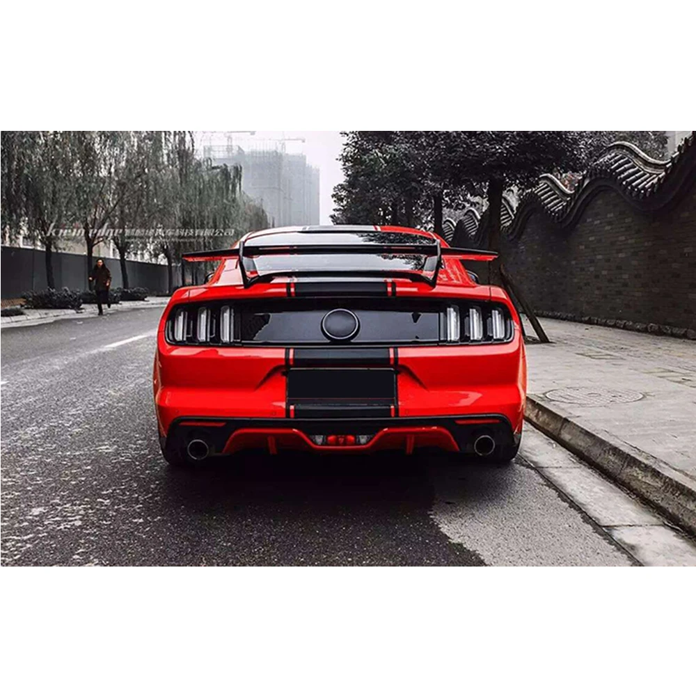 Двухслойный задний спойлер из углеродного волокна для Ford Mustang G V8 V6 GT350R Coupe 2015 2016 2017