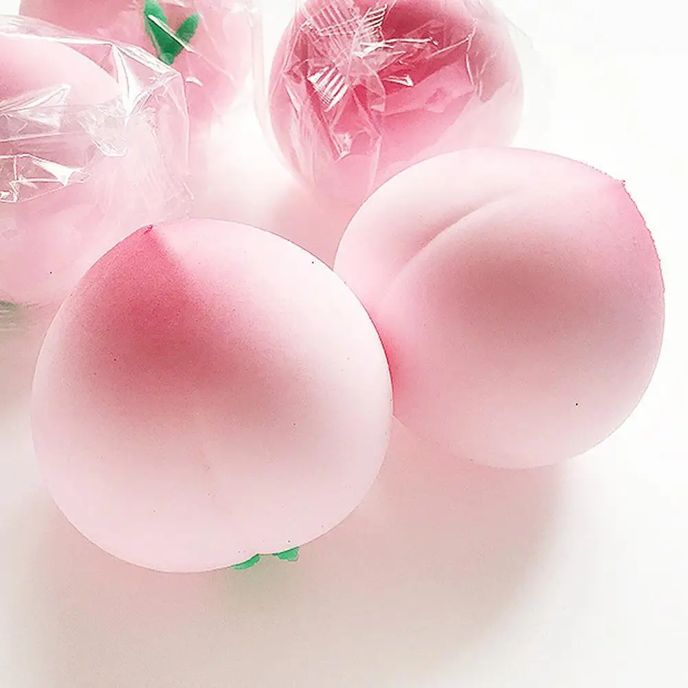 

2023 New Creative Anti Stress Peach Squishy Needoh Ball Novelty Squeeze Ball Children's Gift Fidget Toy