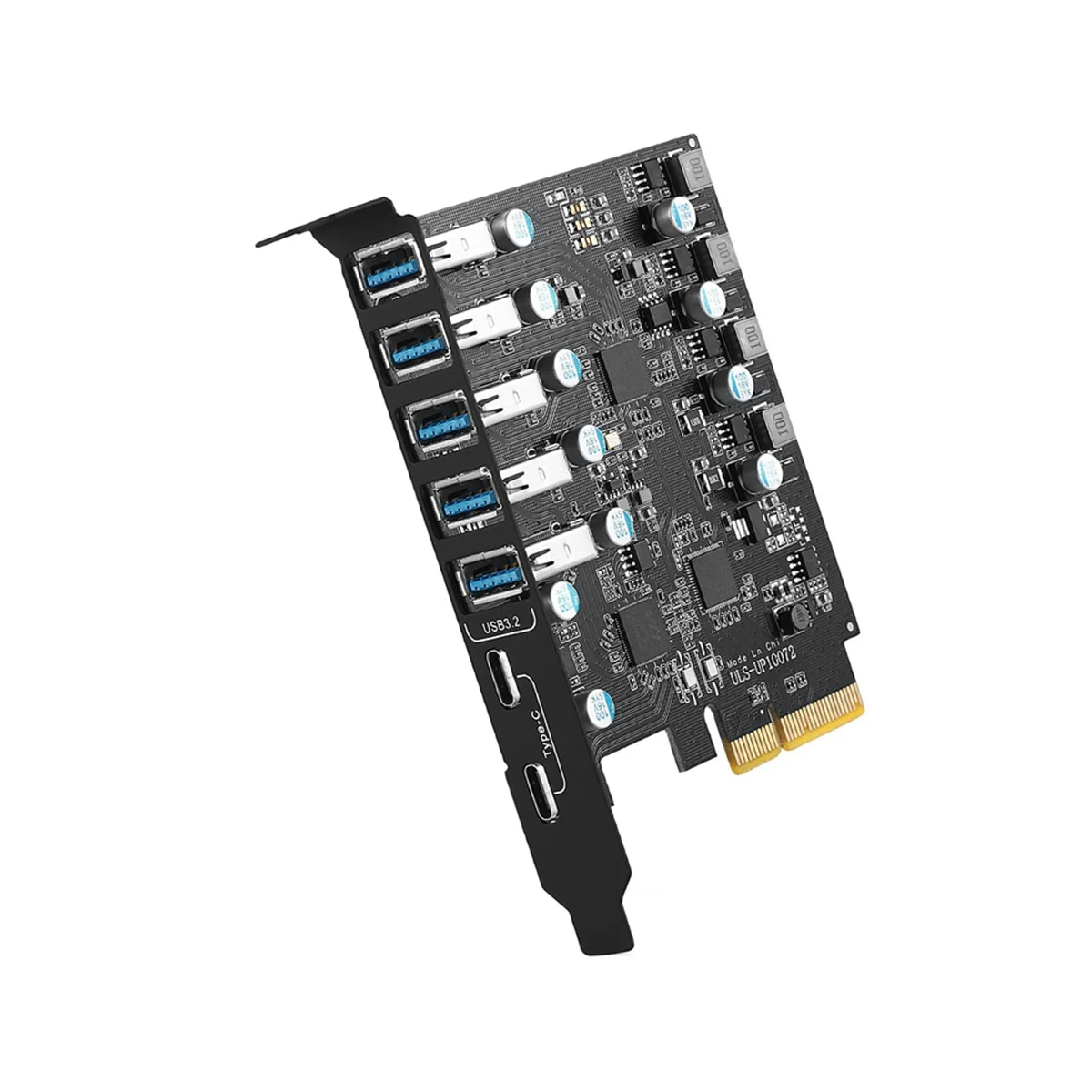 

PCIe USB 3,2 карта расширения USB-A 5X USB-C 2X PCI супер скорость-USB 3,2 макс. 10 Гбит/с для ПК хоста
